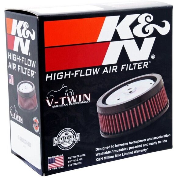 New K&N HD-0800 Harley Davidson Motorcycle High Flow Air Filter - Picture 2 of 3